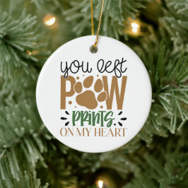 Je Liet Pootafdrukken Achter Op Mijn Hart - Kerstm Keramisch Ornament
