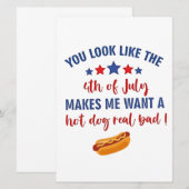 Je Lijkt Op De 4e Juli Maakt Me Kaart (Voorkant / Achterkant)