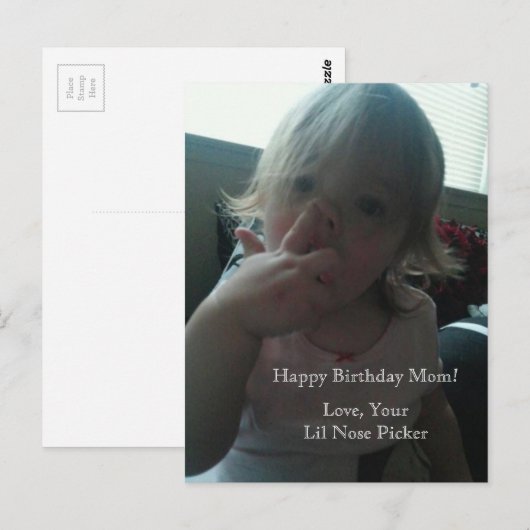 Je lil Nose Picker Briefkaart (Voorkant / Achterkant)