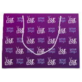 Je logo | 2 geüploade afbeeldingen of bedrijfslogo groot cadeauzakje (Voorkant)