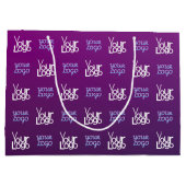 Je logo | 2 geüploade afbeeldingen of bedrijfslogo groot cadeauzakje (Achterkant)