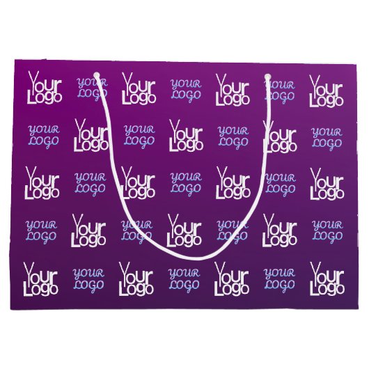 Je logo | 2 geüploade afbeeldingen of bedrijfslogo groot cadeauzakje (Achterkant)