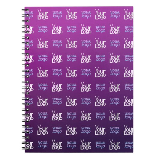 Je Logo | 2 Geüploade Afbeeldingen of Bedrijfslogo Notitieboek (Voorkant)