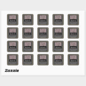 Je Logo, aangepaste Faux Gold Border Vierkante Sticker (Vel)
