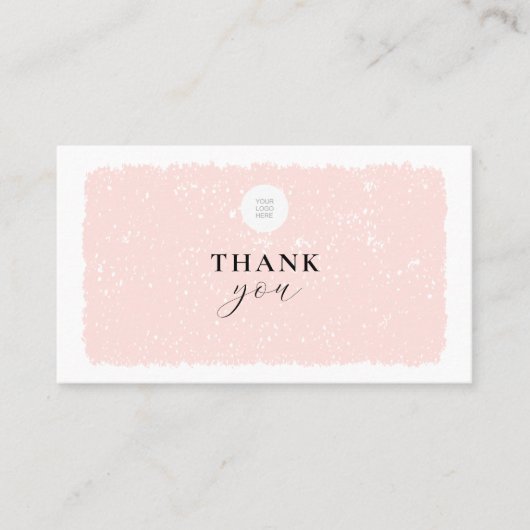 Je Logo bedankt voor je aankoop Visitekaartje (Voorkant)