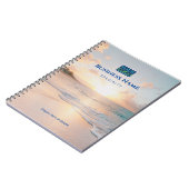 Je Logo, bedrijfsnaam, Beach Sunset Notitieboek (Linkerzijde)