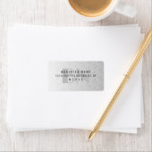 Je Logo betegeld | Teruggaveadres grijs verloop Etiket (Insitu)