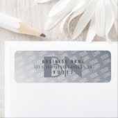 Je Logo betegeld | Teruggaveadres grijs verloop Etiket (Insitu)