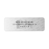 Je Logo betegeld | Teruggaveadres grijs verloop Etiket (Voorkant)