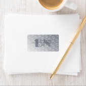 Je Logo betegeld | Teruggaveadres grijs verloop Etiket (Insitu)