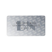 Je Logo betegeld | Teruggaveadres grijs verloop Etiket (Voorkant)