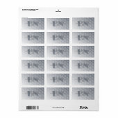 Je Logo betegeld | Teruggaveadres grijs verloop Etiket (Full Sheet)