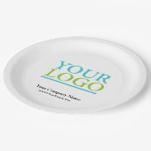 Je Logo, Bus. Naam en website Papieren Bordje (Gekanteld)