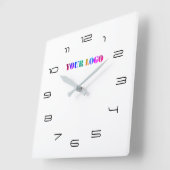 Je Logo Business Kantoor - Persoonlijk nummer lett Vierkante Klok (Hoek)