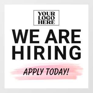 Je Logo die we huren, is vandaag van toepassing Raamsticker