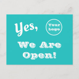 Je Logo Direct Mail We zijn open Adverteren Briefkaart