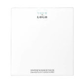 Je Logo- en aangepaste tekst Notitieblok (Voorkant)