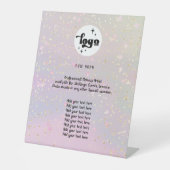 je logo faux glitter flyer reclamebord met voetstuk (Voorkant)