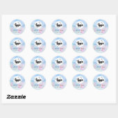 je logo faux glitter ronde sticker (Vel)