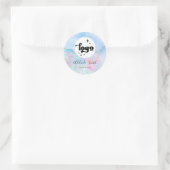 je logo faux glitter ronde sticker (Tas)