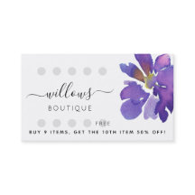 Je Logo Floral Punch Card Visitekaartje