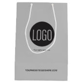Je logo gaat hier naar aangepaste business Mod gri Medium Cadeauzakje (Achterkant)