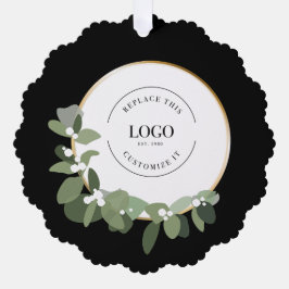 Je logo gaat hier naar Vakantiedagen Modern Wreate Ornament Kaart