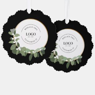 Je logo gaat hier naar Vakantiedagen Modern Wreate Ornament Kaart