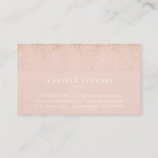 Je Logo goudbruine vetrijke eenvoudige moderne emi Visitekaartje (Achterkant)