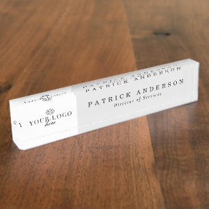 Je Logo hier elegante naamplaat Naambordje