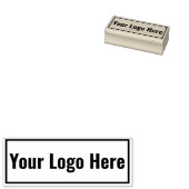 Je Logo hier Rechthoekrubberen stempel (Gestempeld)