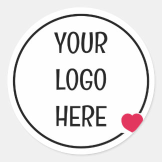 Je Logo hier ticker Ronde Sticker