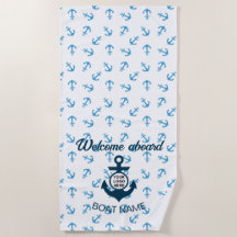 Je logo hier verankert de nautische moderne zomer