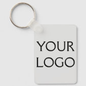 Je logo hier waterverf sociale media sleutelhanger (Voorkant)