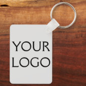 Je logo hier waterverf sociale media sleutelhanger (Achterkant)