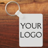 Je logo hier waterverf sociale media sleutelhanger (Voorkant)