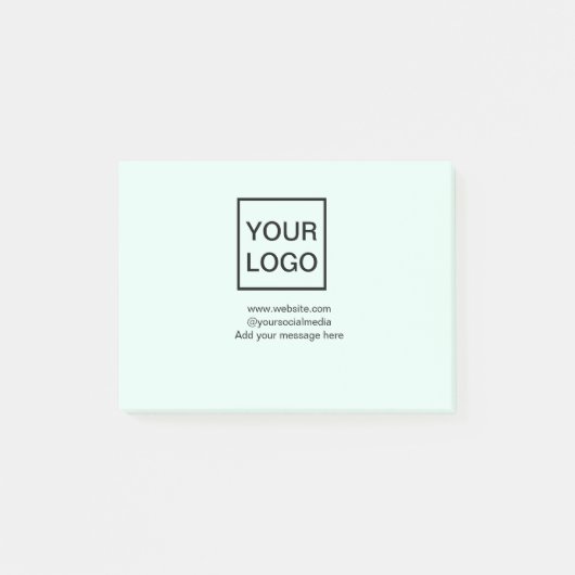Je logo hier wit eenvoudig minimaal gele lijnen c post-it® notes (Voorkant)