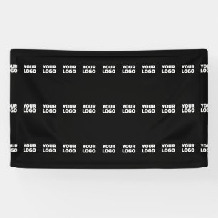 Je Logo   Horizontaal Geplaatste Streep Patroon  Spandoek