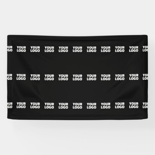 Je Logo | Horizontaal Geplaatste Streep Patroon Spandoek (Horizontaal)