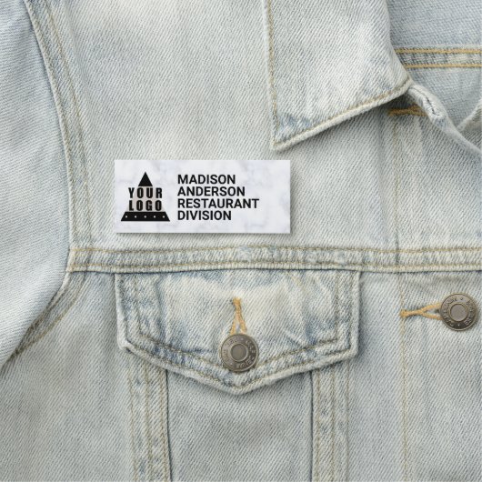 Je Logo is eenvoudig en vier lijnen modern Naamplaatje (In situ)