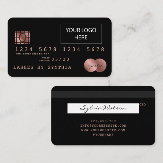 Je Logo-Kaart toevoegen Visitekaartje (Voorkant / Achterkant)