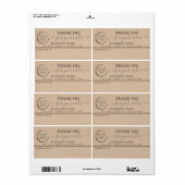 Je logo Kraft bedankt je zakelijke maillabel Etiket (Full Sheet)