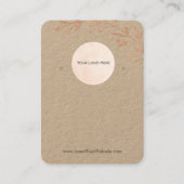 Je Logo Kraft Floral Leaf Boho vertrekt Visitekaartje (Voorkant)