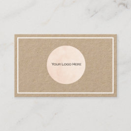 Je Logo Kraft White Border Custom Visitekaartje