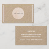 Je Logo Kraft White Border Custom Visitekaartje (Voorkant / Achterkant)