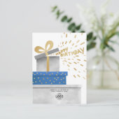 Je Logo Leuk Grijs Cadeaus Gefeliciteerd Verjaarda Feestdagenkaart (Staand voorkant)