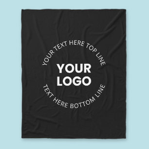 Je Logo Minimalistische Stijl Fleece Deken