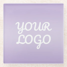 Je Logo & Modern Eenvoudige Ombre | Lavendel Glazen Onderzetter