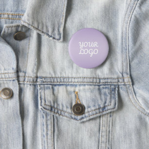 Je Logo & Modern Eenvoudige Ombre   Lavendel Ronde Button 5,7 Cm