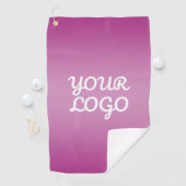 Je Logo & Modern Sober Ombre | Paars Golfhanddoek (Insitu)
